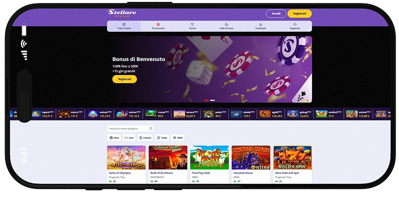 Casino Stellare app mobile